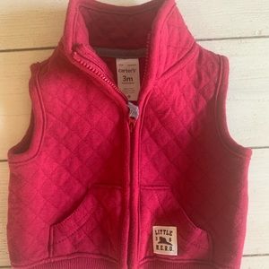Carters red quilted vest